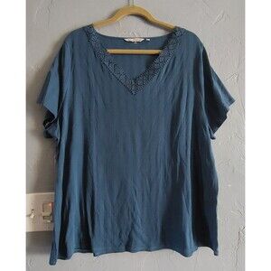 Soft Surroundings Tops Women's 2X, V Neck,Cotton,Polyester, Soft,22.5  Inch Of A